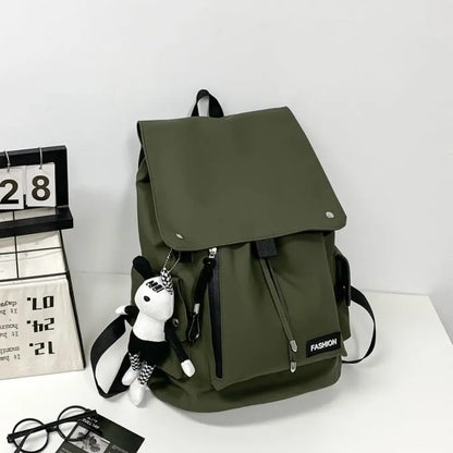 Large Capacity Men's Shoulder Bag Waterproof Multi Pocket Business Backpack Solid Color Lightweight Outdoor Storage Bag