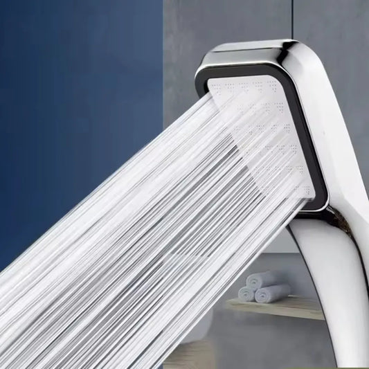 300 Holes Pressurized Showerhead Hand Hold Square Rain Shower Head Water Saving Rainfall Spray Nozzle Bathroom Accessories
