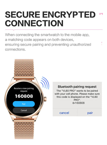 VALDUS VL60 Pro 2025 New Smartwatch For Women Men  AMOLED Screen Bluetooth Call IP68 Waterproof  Fitness Sports Smart Watch Gift