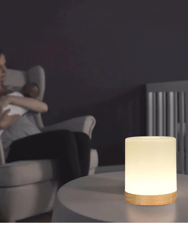 LED Night Light Touch Stepless Dimmable LED Table Lamp USB Portable Bedside Lamp for Bedroom Decor Sleeping Night Light Kid Gift
