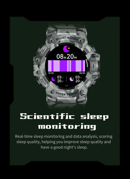 2025New Outdoor Fitness Activities Smart Watch Men Hiking Pedometer Compass LED Flashlight IP68 Waterproof Call Smartwatch