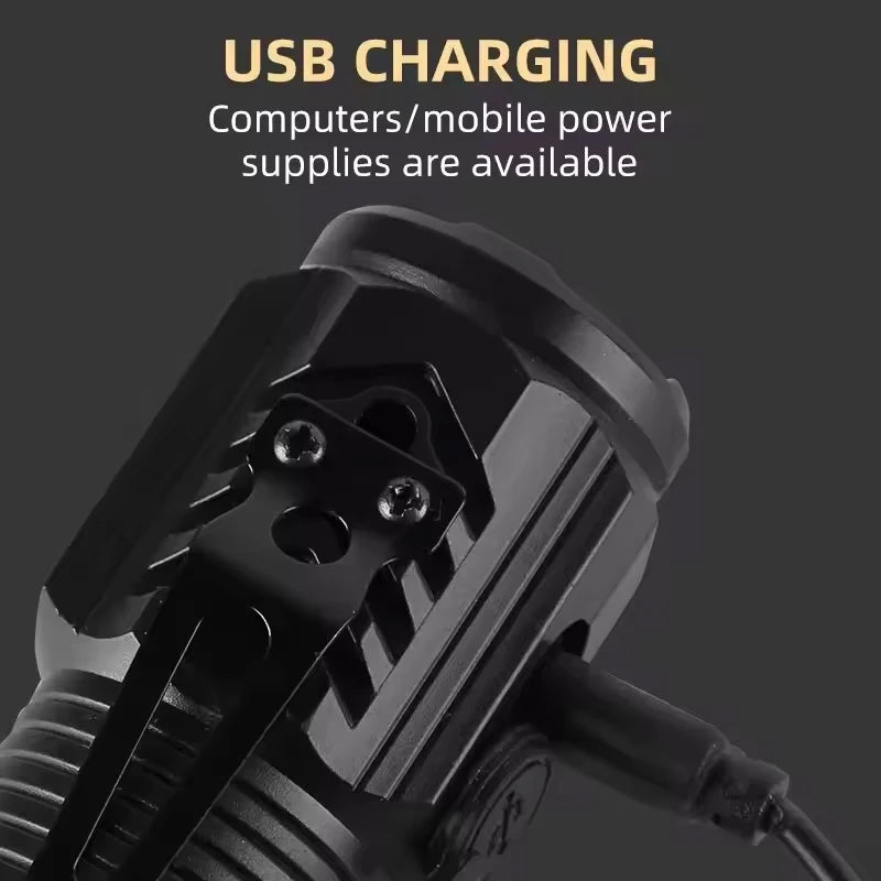 New Ultra Powerful Flashlight 3 Core LED Mini Tactical Flashlight USB Rechargeable High Power Torch With Magnet Hand Lamp