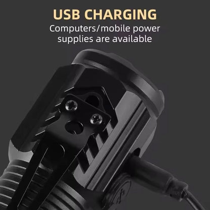 New Ultra Powerful Flashlight 3 Core LED Mini Tactical Flashlight USB Rechargeable High Power Torch With Magnet Hand Lamp