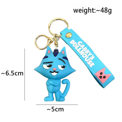Cute Cat Keychain Anime Gabby Doll Keyring Keychains for Men Friends Key Chain Accessories Women's Bag Charms Jewelry Wholesale