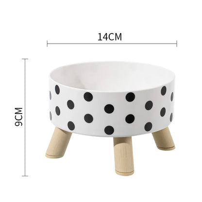 Pet Bowl Anti-knock Non-slip Four-corner Large Capacity Dog Rice Bowl Anti-cervical Cat Pet Single