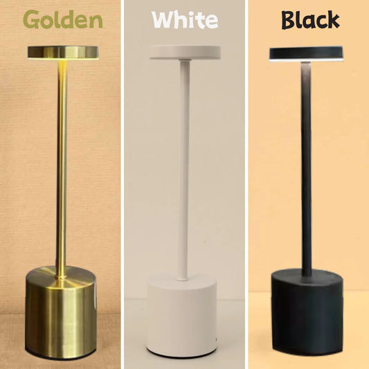 Rechargeable LED Touch Sensor Table Lamp 3 Colors Adjustable Bedside Creative Ambient Light Bar Room Decor Light