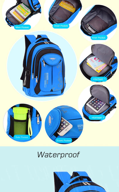 Backpack School Bag Back Pack For Boy Children Kid Child Teenager Schoolbag Male Men Primary Bookbag Bagpack Book Portfolio Teen