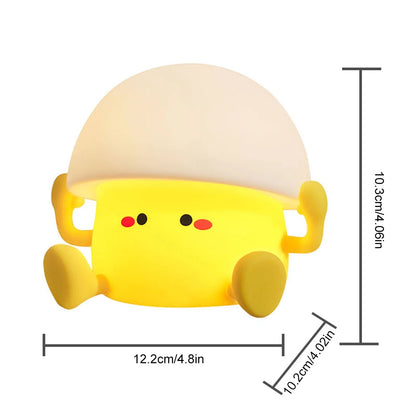 3-Speed Dimming Night Light Type-C Charging Fun Pat Light Bedside Table Soft Light with Sleeping Light Ambient Light for Bedroom