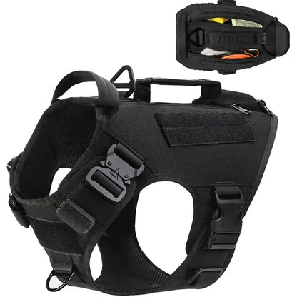 Professional Pet Harness Nylon No Pull Tactical Dog Harness For Heavy Duty Large Dog