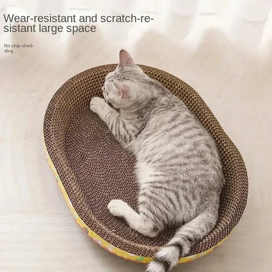 Cat Scratching Pads Round Oval Cat Scratch Pad Bowl Nest for Indoor Cats Grinding Claw Round Grinding Claw Toys Scratching Board