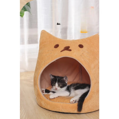 Cute pet cat nest pad short plush pp cotton cat house autumn and winter warm pet supplies