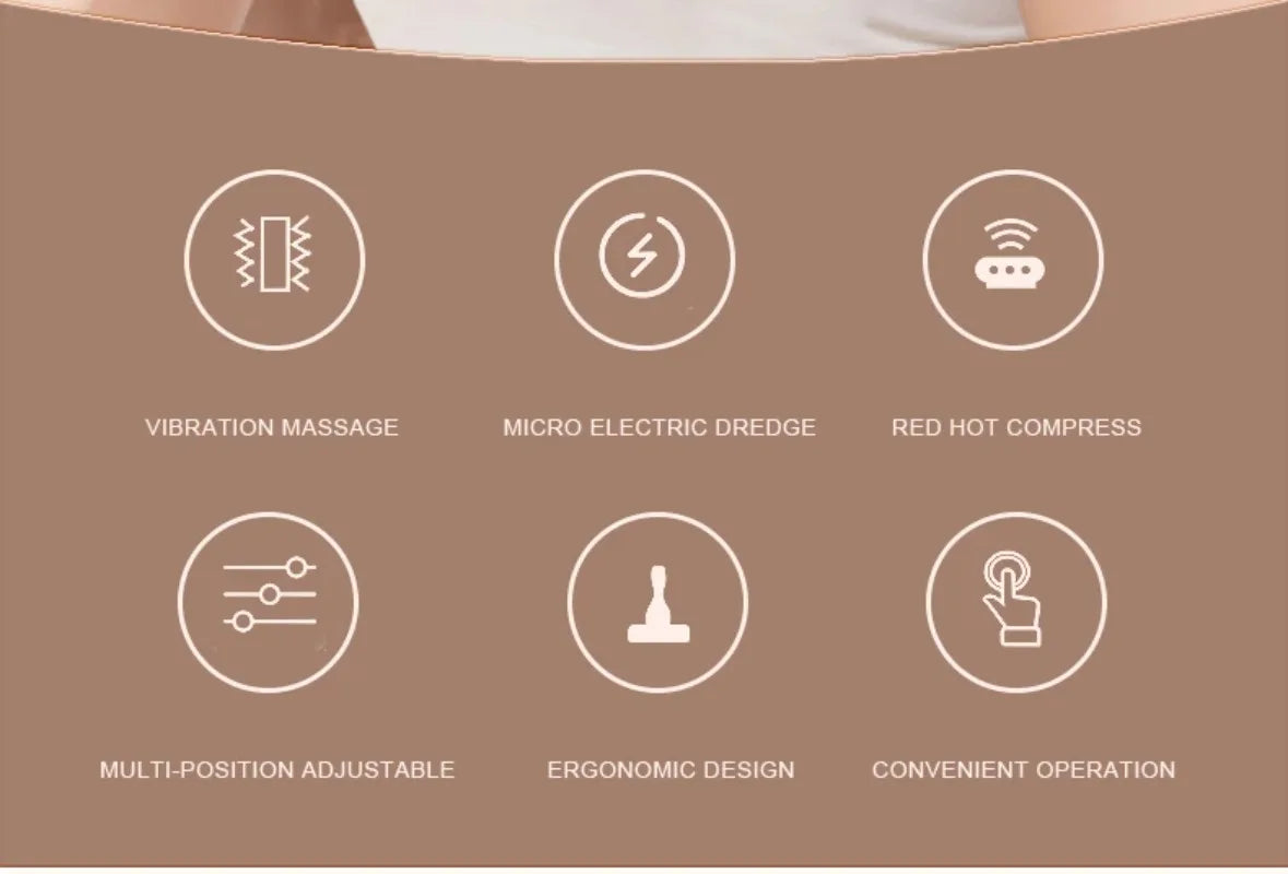 Electric Meridian Brush Body Massager Heated GuaSha Hot Compress Scraping Lymphatic Drainage Machine Fat Burner Health Care Tool