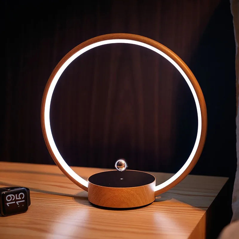 2025 New Luxury Magnetic Levitating Ring Circular Lamp Gradient Atmosphere Light for Office Bedroom Home Decor Creative Gift