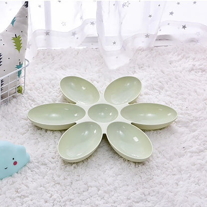 Flower Shaped Pet Bowl with 6 Connected Bowls for Small Dog and Cat, Water Dish, Puppy Feeding Bowls, Slow Down Eating Feeder