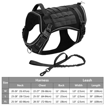 Tactical Dog Harness No Pull Adjustable Military Pet Training Harness Molle Vest With Handle For Medium Large Dogs Outdoor Hike