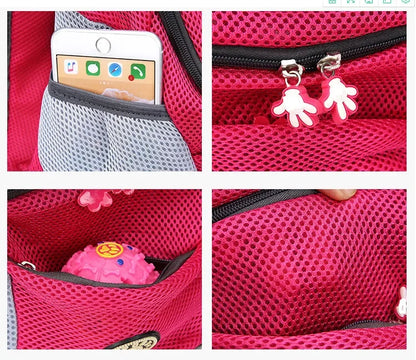New Double Shoulder Portable Travel Backpack Outdoor Pet Dog Carrier Bag Pet Dog Front Bag Mesh Backpack