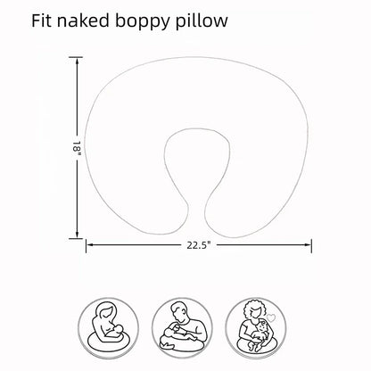 2PCS Baby Nursing Pillow Cover Printing Design Removable U Shape Breastfeeding Pillow Sleeve Ultra Soft Slipcover