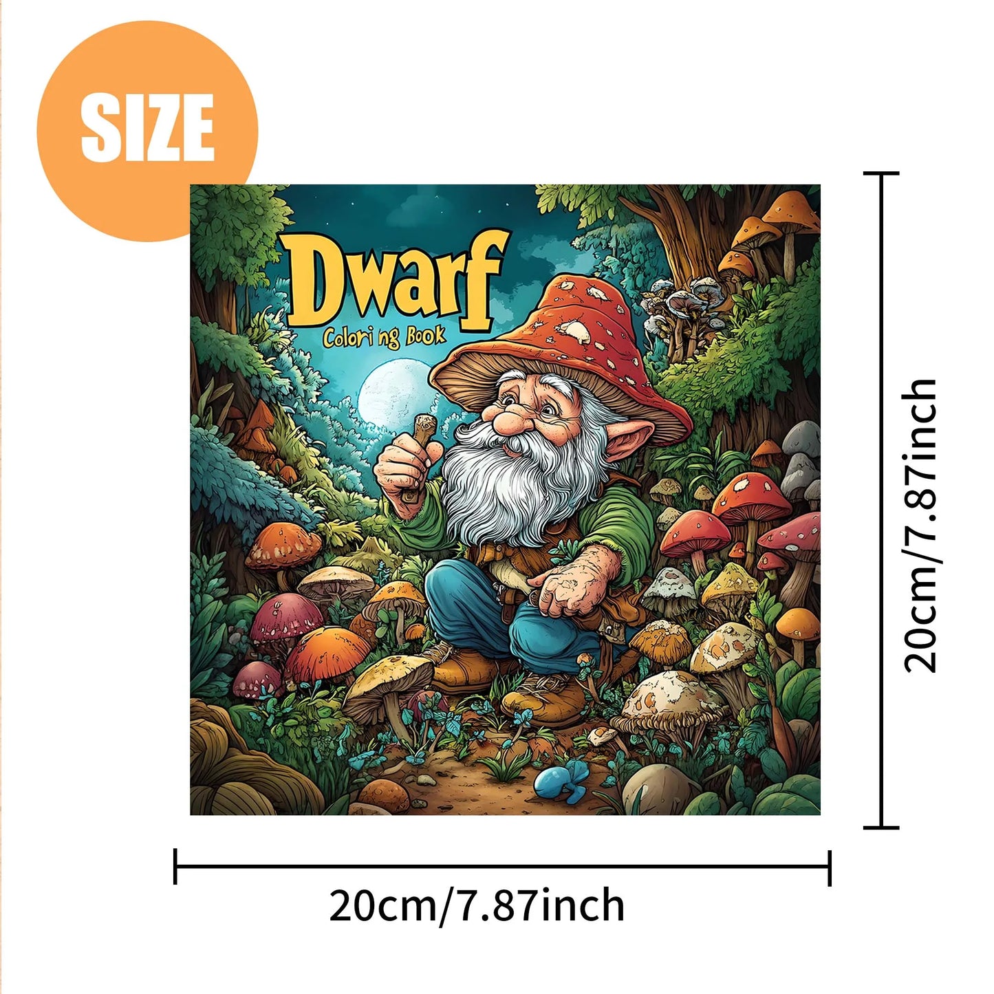 1pc Art Coloring Book 24Page Coloring Book Gift For Birthday Relieve Stress Kill Time Graffiti Painting Drawing Mushrooms Forest