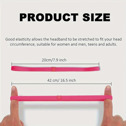 3pcs Sports Headbands Non-slip Running Elastic Sweatband Breathable Yoga Hair Bands Women Men Fitness Sweat Guide Hairbands