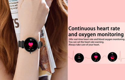 Rainbuvvy DM70 Steel Smart Watch AMLED Women Beautiful Wristwatch Supports IP68 BT Calling Sports Watch
