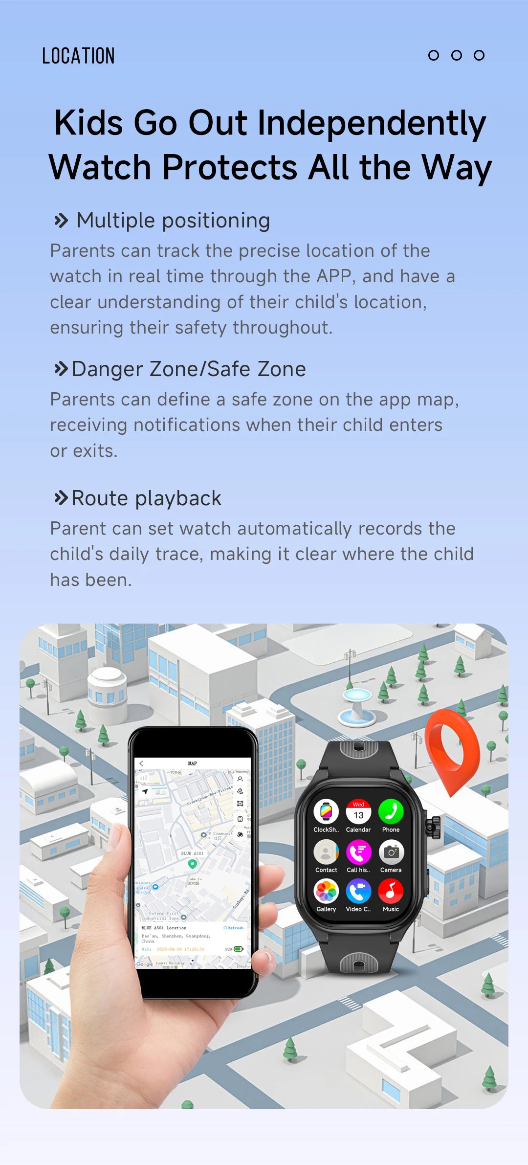 Kids 4G Smart Phone Watch 2.0'' 2+16G APP Download GPS WIFI Video Call  Camera Children Smartwatch Monitor Tracker Location