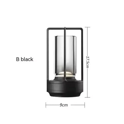 USB Charging Table Lamp Aluminum Restaurant Bar Desk Lamp Dimming Atmosphere USB Charging Touch Switch Decoration