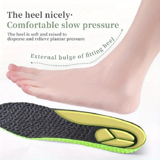 4D Latex Sport Insoles Super Soft High Elasticity Shoe Pads, Deodorant Cushion Running Insoles Foot Insole