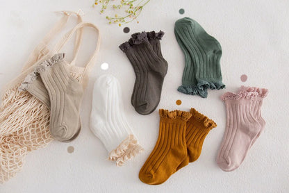 New Ruffle Baby Girls Socks Mesh Kids Socks Cute Lace Frilly Ankle Short Sock Breathable Princess Children Girl Dance Socken