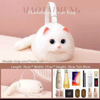 Cat bag, Messenger Bag, versatile small and cute, fashionable bag Women's Cross bag autumn and winter high-level design