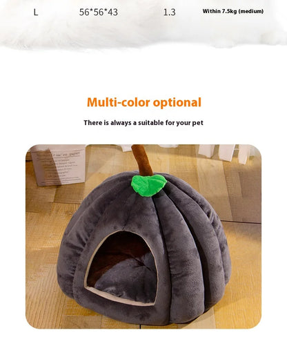 Pet Cat Nest Closed Cat House Pet Nest Warm and Thickened Deep Sleep Dog Nest Pet Supplies Closed Cat Bed Cat Tents
