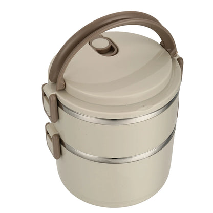 Portable 2/3/4 Layers Picnic Box Outdoor Camping Stainless Steel Insulated Lunch Box Large Capacity Circular Lunch Box With Lid