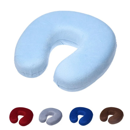 5 Colors Portable Mini Travel Pillow Ultralight Air Inflatable Memory Foam U Shaped Pillow Outdoor CampingTravel Soft Pillow