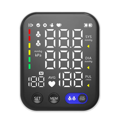 Medical Blood Pressure Monitor High Accurate Arm Cuff Tonometer Digital Sphygmomanometer Electronic Bp Monitors