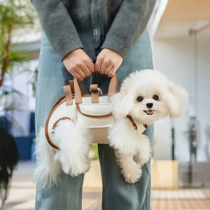 Small Dog Carrier Sling Backpack with Leash Attachment Breathable Pet Lift Harness for Cats & Puppies Hands-Free Outdoor Travel