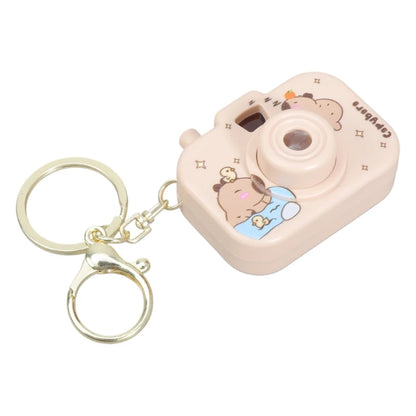 New Capybara Projection Camera Keychain Cartoon Kawaii Mini Camera Keyring Hanging Decoration Fashion Backpack Pendant