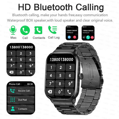 New Luxury Smartwatches Men Full Screen Bluetooth Call Valentine Gift Alarm Clock Custom Photo Health Tracking Watch Women 2025