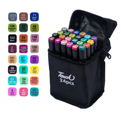 Dual Tip Alcohol Markers Brush Fine Tip Artist Painting Professional Sketch Marker Pen Graffiti Manga Drawing Tools Art Supplies