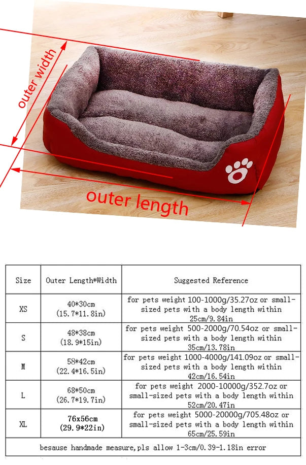 Classical pet Mat Fashion Dog Kennel Bed House Breathable Cotton Soft Cat Nest Dog Warm Bed for Small Medium Dog