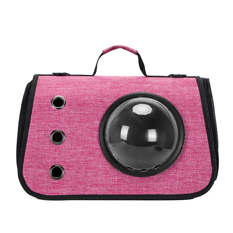 Cat Shoulder Bags High-capacity Cat Bag Foldable Hand-held Space Capsule Mesh Breathable Outing Pet Crossbody Bag Pet Backpack