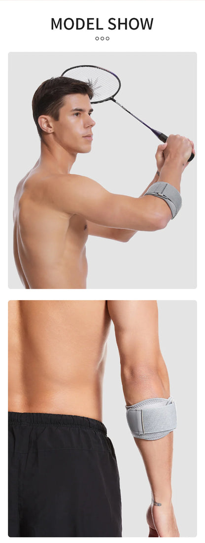 GOBYGO 1Pcs Breathable Tennis Elbow Brace Compression Pad Relieves tendonitis Adjustable Tennis Golf Elbow Forearm Brace Strap