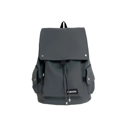 Large Capacity Men's Shoulder Bag Waterproof Multi Pocket Business Backpack Solid Color Lightweight Outdoor Storage Bag