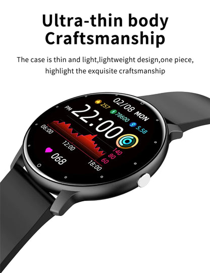 ZL02 Smart Watch Full Touch Screen Sport Fitness Watch IP67 Waterproof Bluetooth Rechargeab Smartwatch Gifts For Men and Women