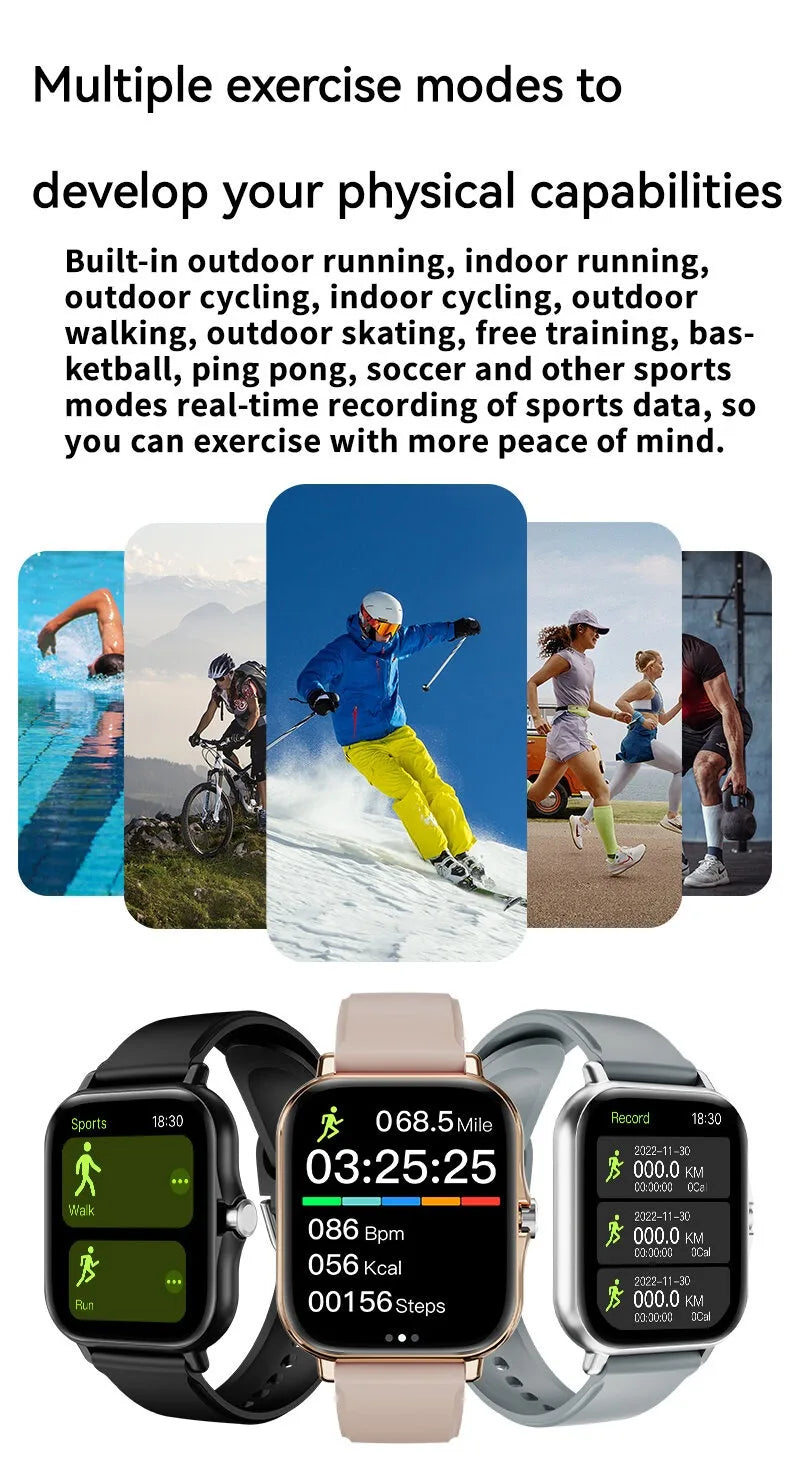 XiQeer Smart Watch For Women Men Wristwatch Bluetooth Call Player Music Fitness Sport Bracelet Sleep Monitor Digital Watches