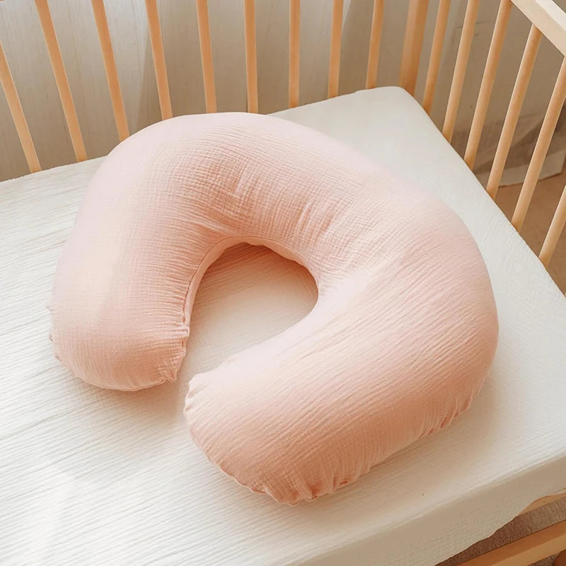 2PCS/set Nursing Pillow Cover for Breastfeeding Pillows Ultra-Soft Muslin Cotton Baby Nursing Pillow Fits Newborn Feeding Pillow