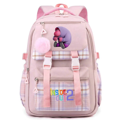 Inside Out 2 Girls Anime Cute Backpack Boy Cartoon Printed Schoolbag Children Large Capacity Book Bag Kids Shoulders Bag
