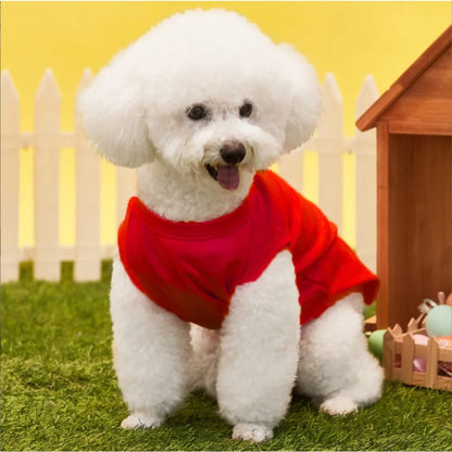 Printed pet vest made of fiber material for indoor and outdoor leisure, entertainment, cat and dog clothing