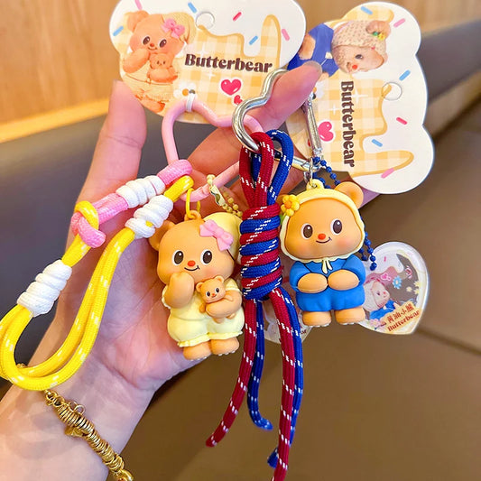 Butterbear Costume Show Keychain Cute Cartoon Bear Bag Charms