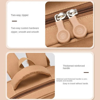Multi-Compartment Capybara Backpack Waterproof Oxford Cloth Cartoon Animal School Bag Lightweight with Reflective Strip