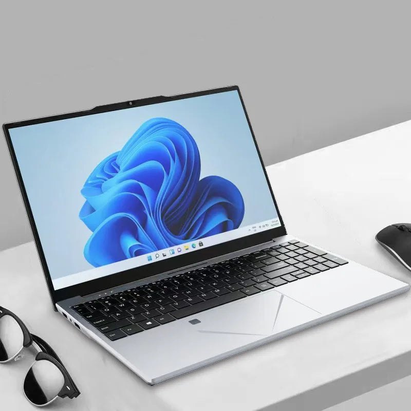 New Lightweight Laptop 15.6 Inch IPS Large Display 1920*1080 Large Keyboard Portable Office Games Notebook 5000mAh Battery