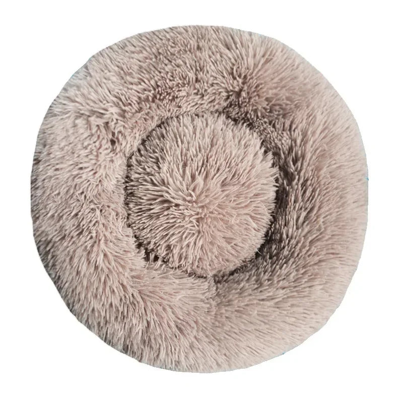 Round Pet Bed for Large,Medium and Small Dogs House Bed Soft Cats Bed Long Plush Dog House for Dogs House Winter Warm Sleeping